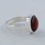 Hessonite (Gomed) Silver Fine Ring