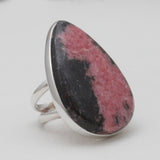 925 Sterling Silver Rhodonite Rings