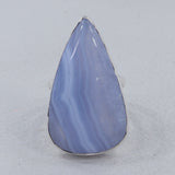 Blue Lace Agate Gemstone Silver Ring