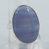 Blue Lace Agate Silver Ring