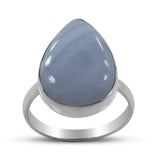 Blue Lace Agate Silver Ring