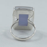 Blue Lace Agate Silver Ring