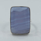 Blue Lace Agate Silver Ring