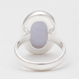 Blue Lace Agate Silver Rings