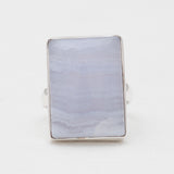 Blue Lace Agate Silver Rings
