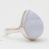 Blue Lace Agate Silver Rings