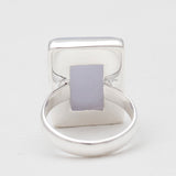 Blue Lace Agate Silver Rings