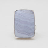 Blue Lace Agate Silver Rings