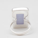 Blue Lace Agate Silver Rings