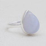 Blue Lace Agate Silver Rings