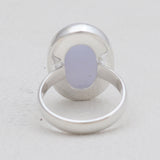Blue Lace Agate Silver Rings