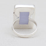 Blue Lace Agate Silver Rings