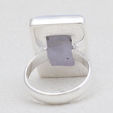 Blue Lace Agate Silver Rings