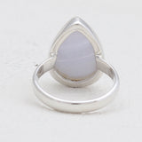 Blue Lace Agate Silver Rings