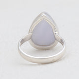 Blue Lace Agate Silver Rings