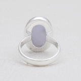 Blue Lace Agate Silver Rings
