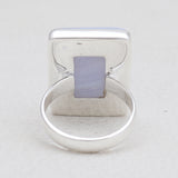 Blue Lace Agate Silver Rings