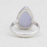 Blue Lace Agate Silver Rings