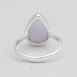 Blue Lace Agate Silver Rings