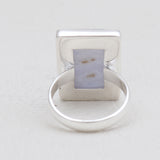 Blue Lace Agate Silver Rings