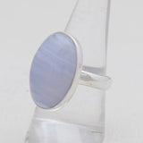 Blue Lace Agate Silver Rings