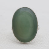 Green Aventurine Silver Rings