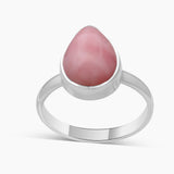 Natural Peanut Wood Jasper Silver Rings