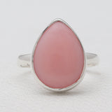 Natural Peanut Wood Jasper Silver Rings