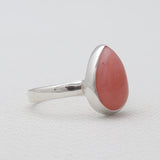 Natural Peanut Wood Jasper Silver Rings