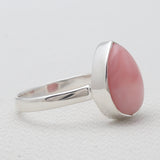 Natural Peanut Wood Jasper Silver Rings