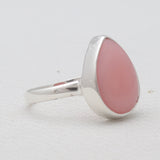 Natural Peanut Wood Jasper Silver Rings