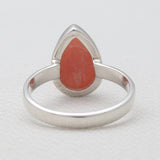 Natural Peanut Wood Jasper Silver Rings