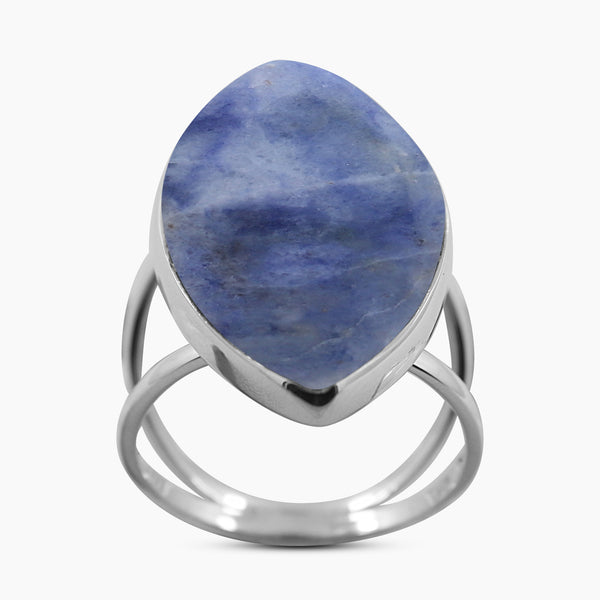 Sodalite Gemstone Sterling Silver Rings