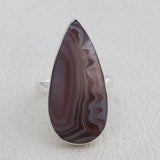 Botswana Agate Silver Ring