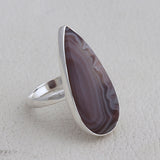 Botswana Agate Silver Ring