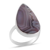 Botswana Agate Silver Ring