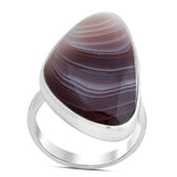 Botswana Agate Silver Ring