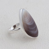 Botswana Agate Silver Ring