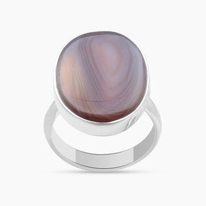 925 Sterling Silver Botswana Agate Rings