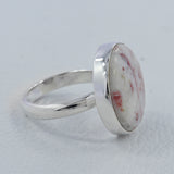 Pink Thulite Gemstone Sterling Silver Ring