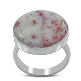 Pink Thulite Gemstone Sterling Silver Ring