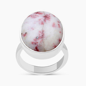 Pink Thulite Silver Rings