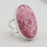 925 Sterling Silver Thulite Silver Ring