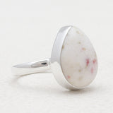 Natural Peanut Wood Jasper Silver Rings