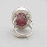 925 Sterling Silver Thulite Silver Ring