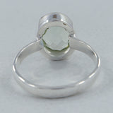 Green Amethyst Silver Ring