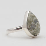 Natural Rainforest Jasper Silver Rings
