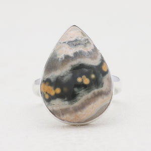 925 Sterling Silver Ocean Jasper Rings