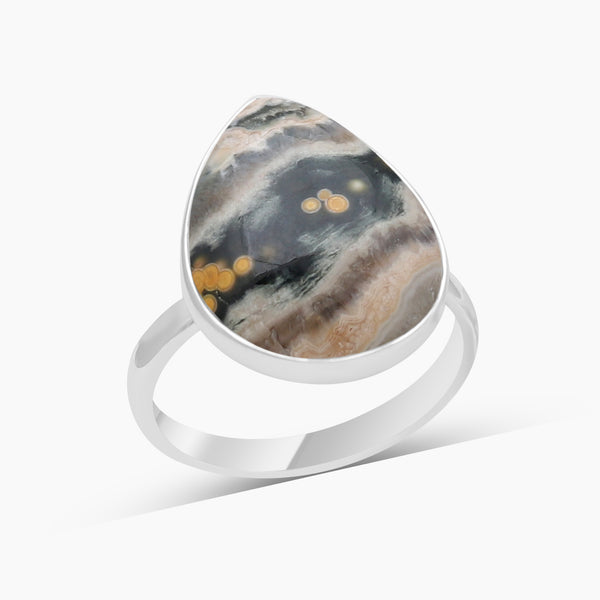 925 Sterling Silver Ocean Jasper Rings