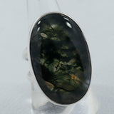 Moss Agate  Silver Ring